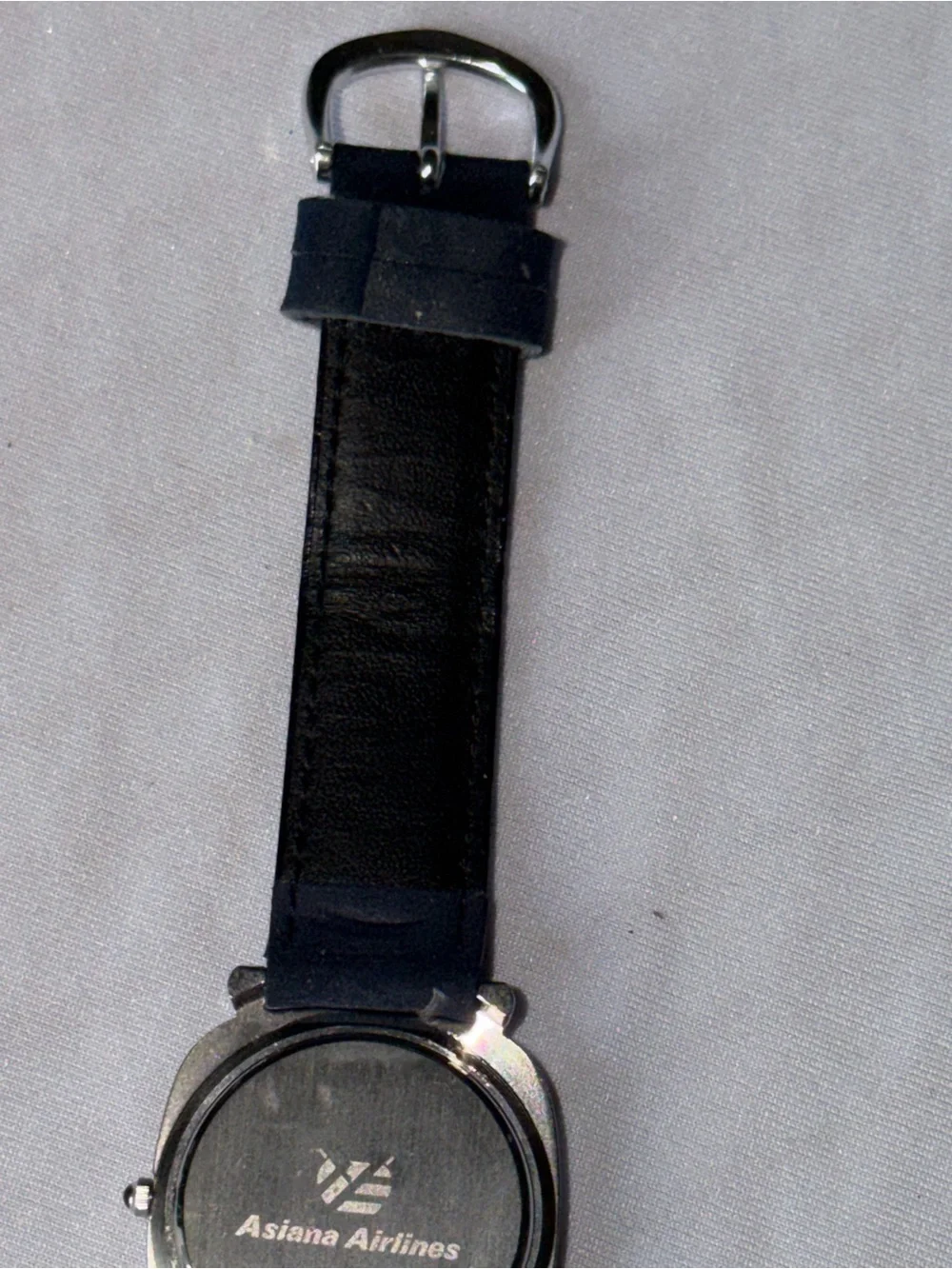 Vintage Asiana Airlines Blue Quartz Promo Wrist Watch New Battery Needed